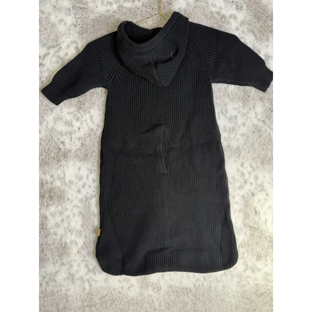 GoumiKids Knit Sweater Sack Organic Cotton Black Size Medium‎ NWT!